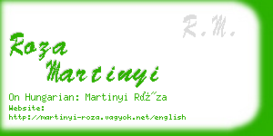 roza martinyi business card